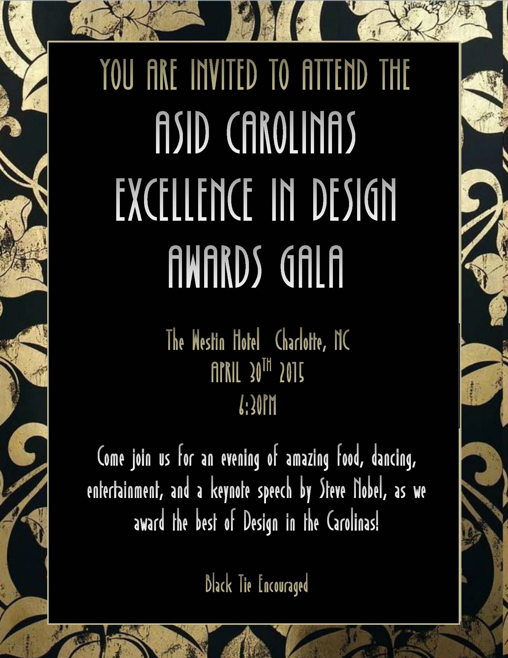 Member Invite - ASID Carolinas - 2015 Awards Gala 2
